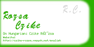 rozsa czike business card